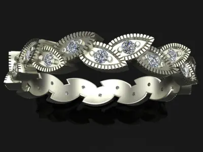 Eternity diamond ring 3D print model