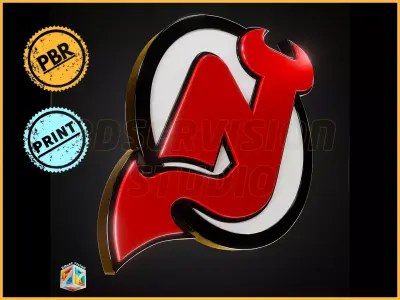 New Jersey Devils logo - Cinematic - 3D print 3D model