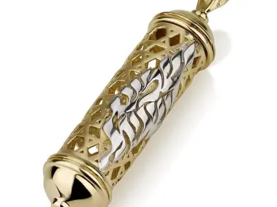  Shema Mezuzah Pendant 2 Sizes 3D print model