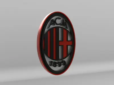 Associazione Calcio Milan Team Logo 3D model