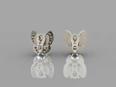  earring  butterfly N - 213 3D print model