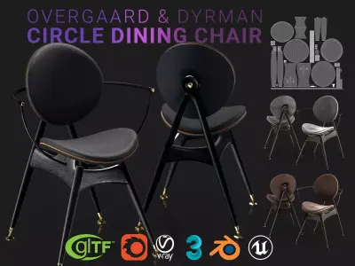 Overgaard and Dyrman Circle Dining Chair 3D model