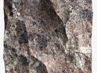 163-RockPanel rock on wall 3D model