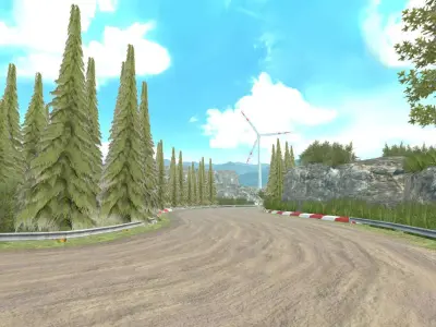 Race Rally Track Road Environment  Pack For Mobile Games Unity3d Low-poly 3D model