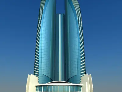 Etihad Towers - Abu Dhabi 3D model