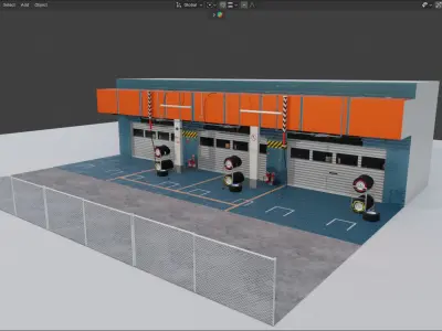 F1 Pitstop 3D model