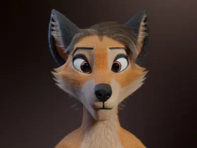 Dakota Anthro Fox 3D model