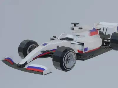 F1 cars 2021 pack Low-poly 3D model