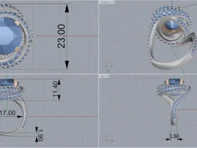 ring women 3D print model