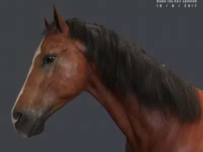 Game Horse up Low-poly 3D model