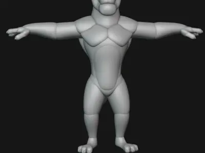 Tiger Character Blockout 3D model