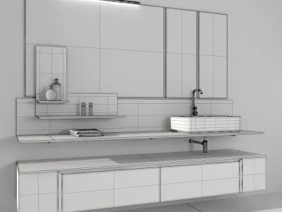 Bathroom furniture set Arcom Moov 2 3D model