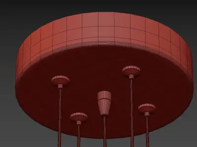 Hanging Chandelier Designer Italian Luxury Vertical 3D model