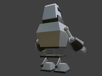 Cartoon Robot 02 of 05 Low-poly 3D model