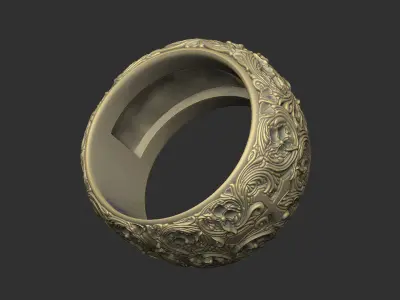royal luxury ring pattern gothic design 3D print model