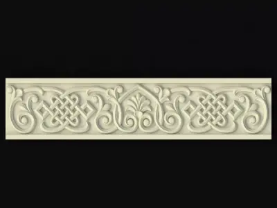 Central decor ornament for furniture 3D model 685