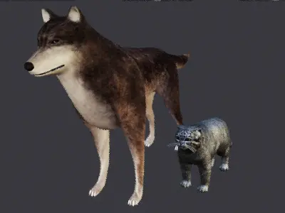 wild nature 3d lowpoly animal Low-poly 3D model
