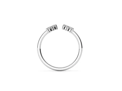 ZDR027 two diamond arrow ring 3D print model
