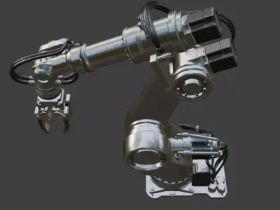 Industrial Robotic Arm 3D Model 3D model