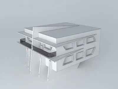Exterior modern house Free 3D model