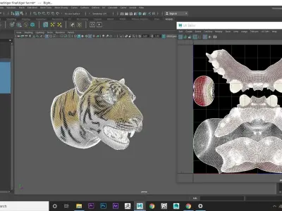 tiger head 3D model