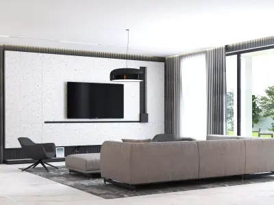 Contemporary house-interior design- design 3d with high quality 3D model