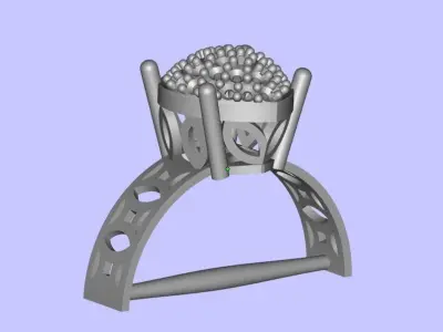 Women s Solitaire Ring 3D print model