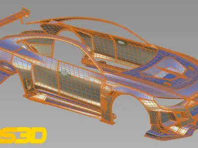 Audi E-Tron GT Wide Body Kit 3D model