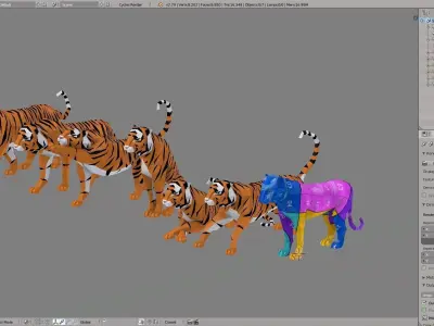 Tiger Low-poly 3D model