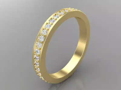 Ring M67 The luxury female ring with gems wedding 3D print model