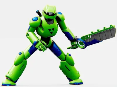 BATTLE DROID ZHOUMI  Rigged for Unreal Engine - Unity - MIXAMO  3D model