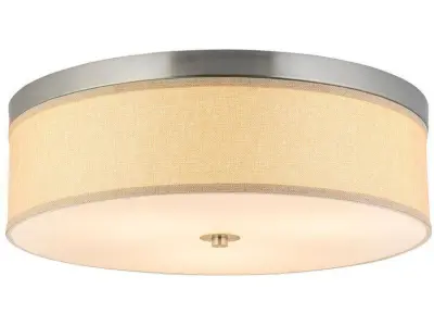 Broyles 3 - Light Simple Drum Flush Mount Free 3D model