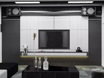 Karaoke room  Free low-poly 3D model