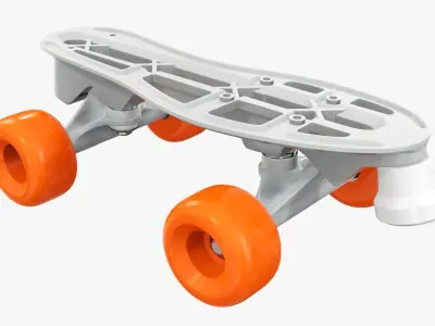 Quad roller skates 3D model