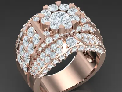 Luxury Men Rings Designs 4MR053 3D print model