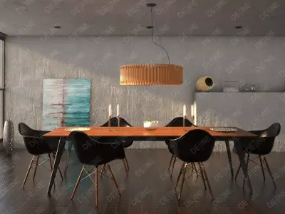 Architectural Interior Scene - Dining Room  3D model
