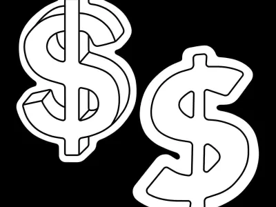 Money Neon Signs 3D model
