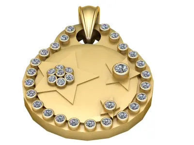 3D GOLD PENDANT  3D print model