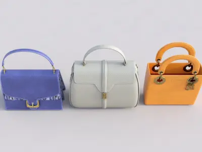 Lancel Bags Pack For Women Low-poly 3D model
