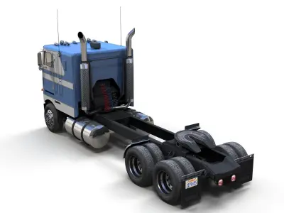 Peterbilt 362 cabover tracktor Low-poly 3D model