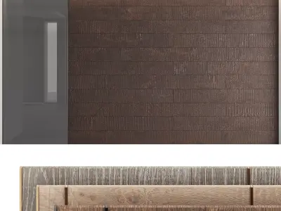 Decorative wall panels set 30 3D model