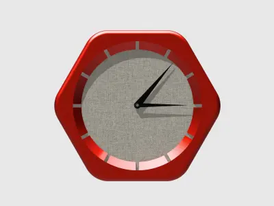 Printable decorative desk clock 3D print model