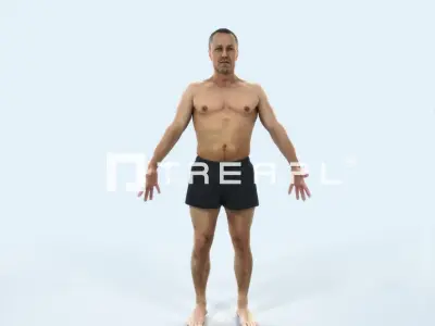 Fortitude B Animated Rigged Beach Sports Man Low-poly 3D model