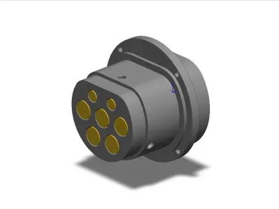 Type 2 Mennekes socket outlet 480V 3 phase 63A or 1 phase 70A  3D print model