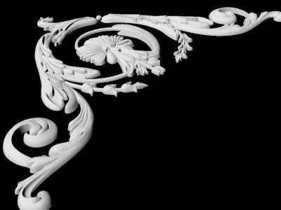 Central decor ornament for furniture 3D model 422