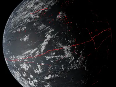 Volcanic Planet 06 - 4k Free 3D model