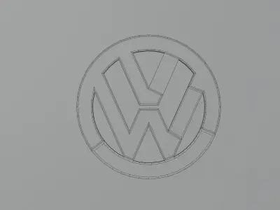 3D volkswagen logo 3D model