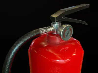 Game-Ready Extinguisher two fire extinguishers Low-poly 3D model