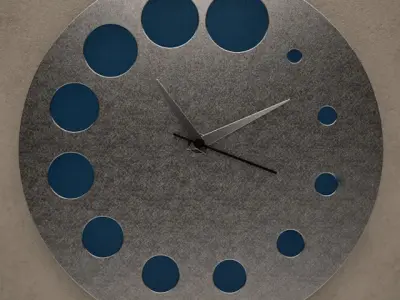 Metal Circular Wall Clock 08 3D model