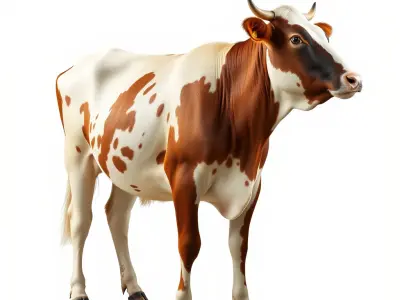 Detailed Cow Model Pack for Production Rendering Low-poly 3D model